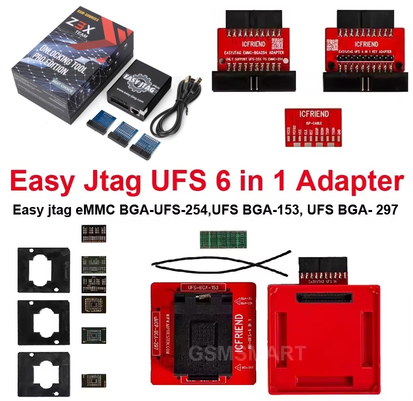 Easy JTAG Plus Box With 6 in 1 EMMC UFS BGA254/153